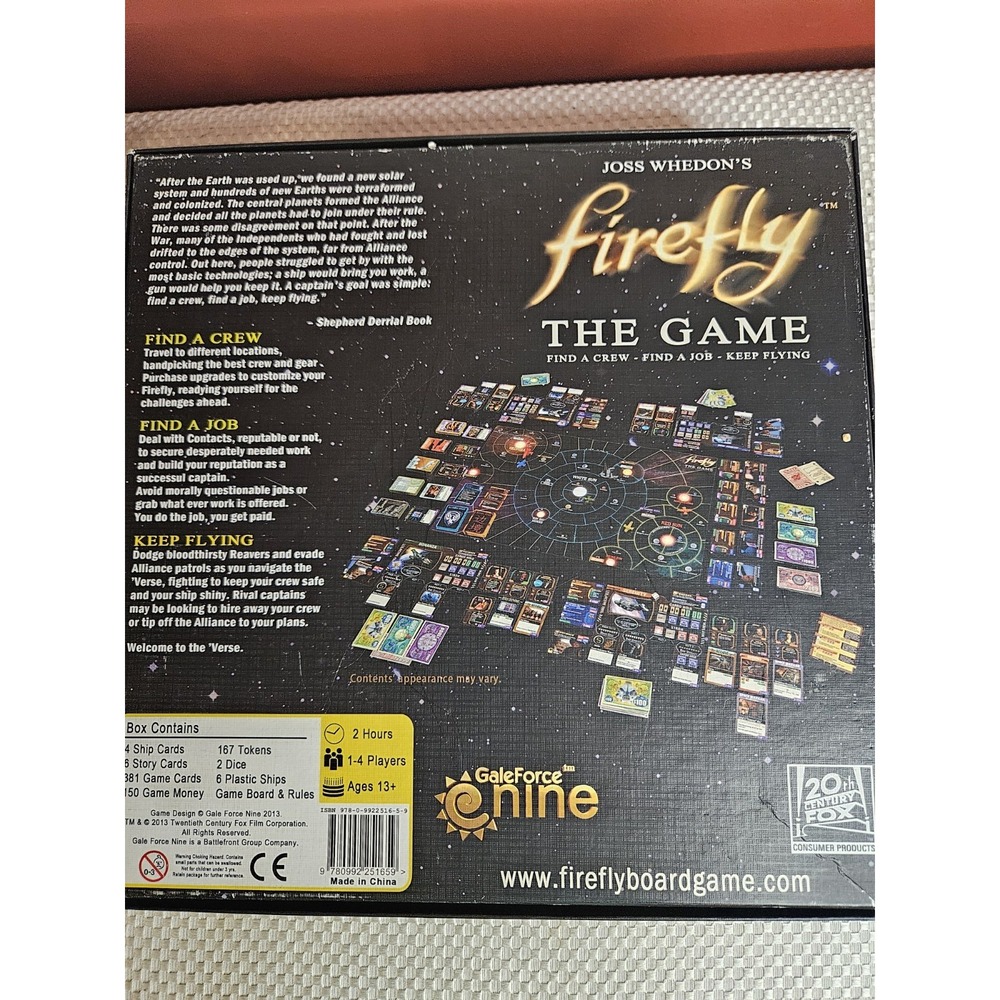 Firefly: The Game (Base Game) – Gale Force Nine – 100% Complete & Clean - Picture 2 of 5